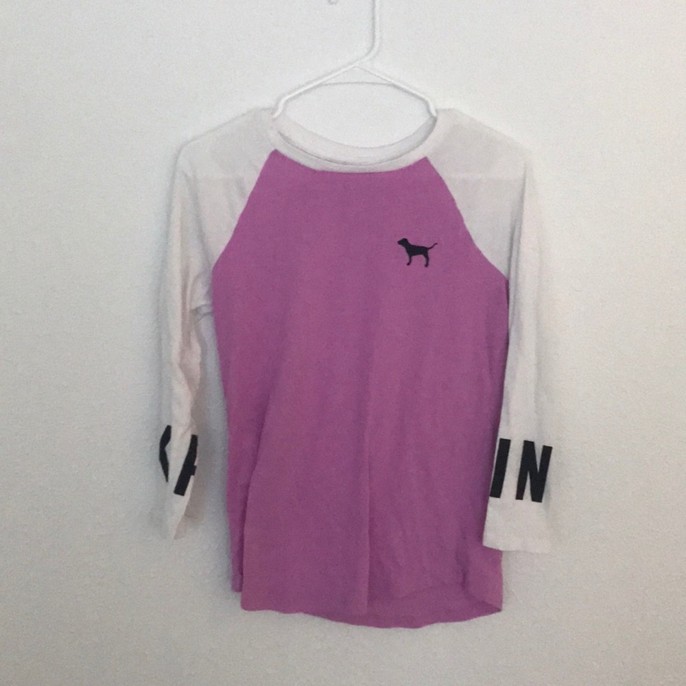 pink baseball tee
